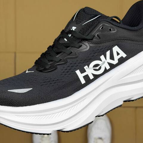 HOKA Bondi 9 Black White Running Shoe Running Sneakers (BS-86902)