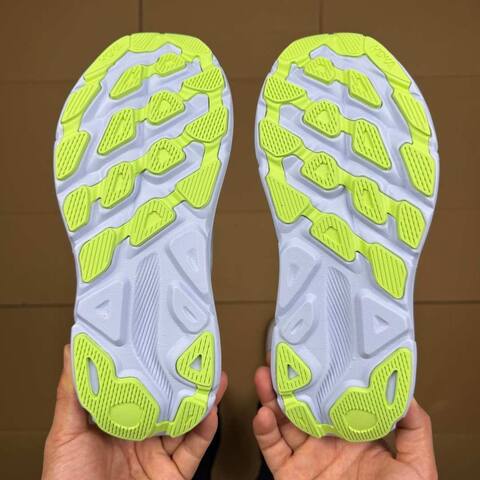 HOKA ONE ONE Clifton 9 Light Grey Blue Pink Neon Yellow Running Shoe Running Sneakers (BS-86882)