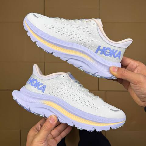HOKA Kawana White Light Purple Pale Yellow Running Shoe Running Sneakers (BS-86926)