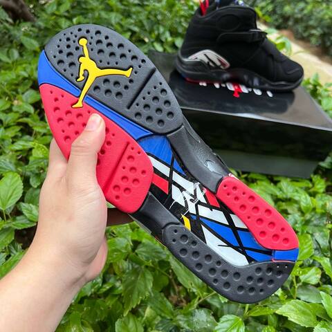 Jordan Air Jordan 8 Retro 305381-062 Black True Red White Gunmetal EUR 43 Basketball Shoe - Men's (BS-87312)