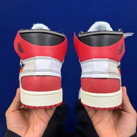 Jordan Air Jordan 1 High Off White Chicago AA3834-101 White Black Red EU 41 Basketball Shoe - Men's (BS-87143)