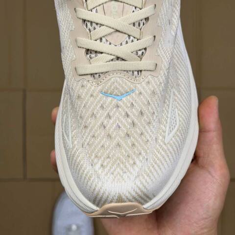 HOKA Clifton 9 Cream White Light Blue Beige Running Shoe Running Sneakers (BS-86877)