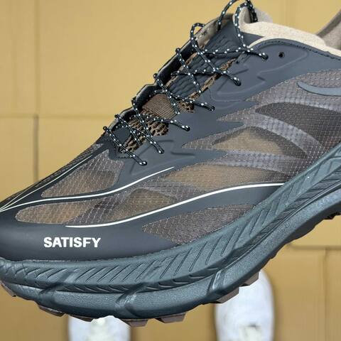 HOKA Mafate Speed 4 LITE Satisfy Black Dark Brown Silver Trail Shoe Trail Running Sneakers (BS-86936)