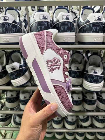 MLB Chunky Liner 3 ASXP025 White Purple Dark Pink Sneaker Casual
