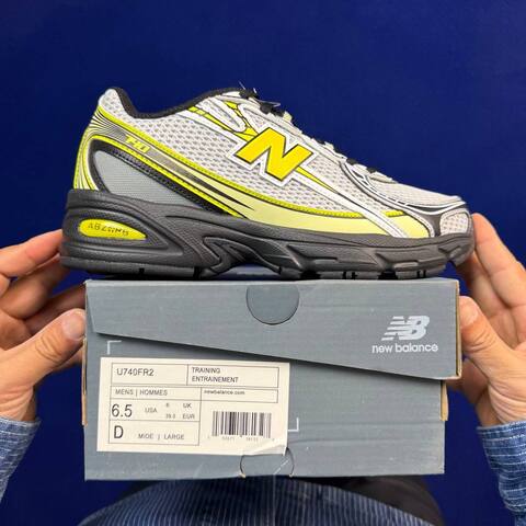 New Balance 740 U740FR2 White Yellow Black Grey USA 6 5 UK 6 EUR 39 5 Running Shoe - Women's (BS-87098)