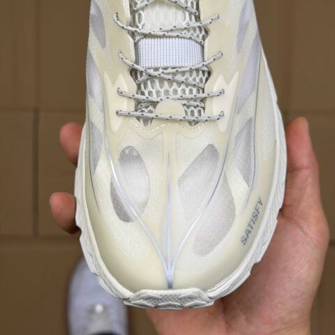 HOKA ONE ONE Mafate Speed 4 LITE 2 Satisfy 1157050 BONE Bone White Silver Trail Shoe Trail Running Sneakers (BS-86940)