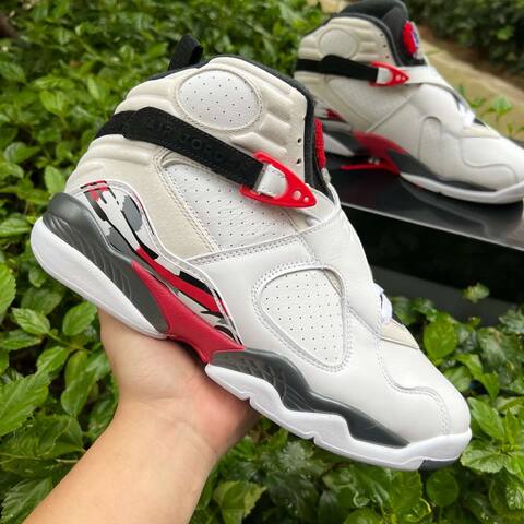 Jordan Air Jordan 8 Retro 305381 100 White Black True Red US 9 5 UK 8 5 BR 41 EUR 43 27 5 Cm Basketball Shoe - Men's (BS-87313)