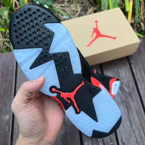 Jordan Air Jordan 6 Retro IQ1275 001 Black Light Crimson Infrared EUR 38 5 Basketball Shoe - Women's (BS-87305)