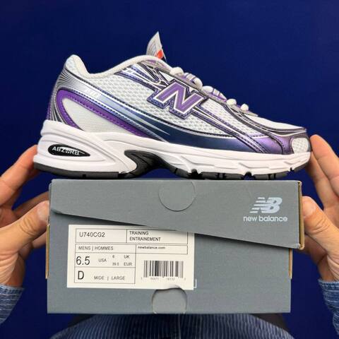 New Balance 740 U740CG2 White Purple Silver Black USA 6 5 UK 6 EUR 39 5 Training Shoe - Women's (BS-87093)