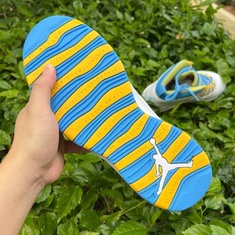Jordan Air Jordan 10 Retro HOH HJ6779 112 White North Carolina Blue Yellow EU 43 Basketball Shoe - Men's (BS-87065)