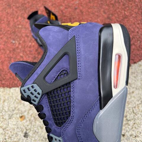 Jordan Air Jordan 4 Retro FV5029 500 Imperial Purple Black Grey Yellow US 8 UK 7 EUR 41 Basketball Shoe - Men's (BS-87259)