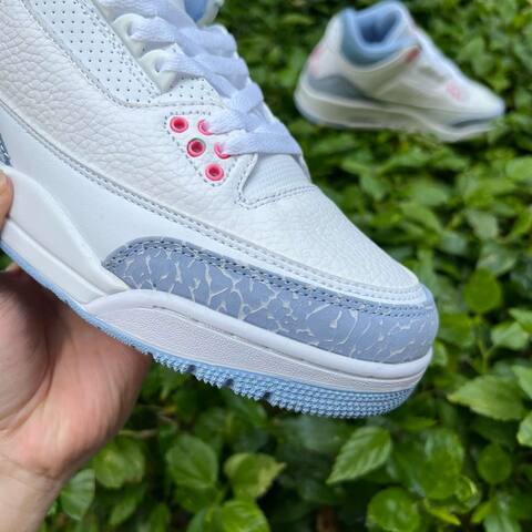 Jordan Air Jordan 3 Retro HQ0784-101 White Pink Blue EUR 41 Basketball Shoe - Men's (BS-87249)