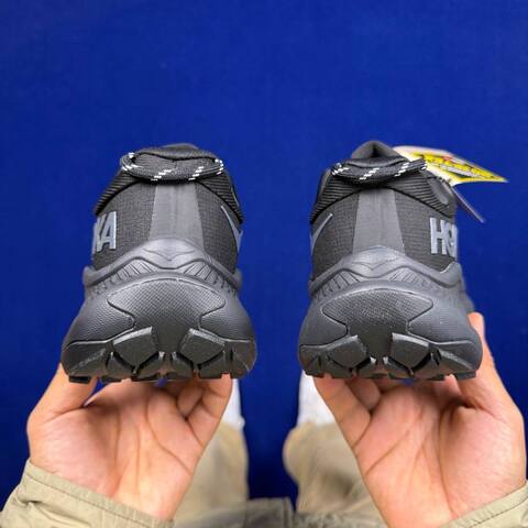 HOKA ONE ONE Transport GTX Black Dark Grey Trail Shoe Trail Running Sneakers (BS-86835)