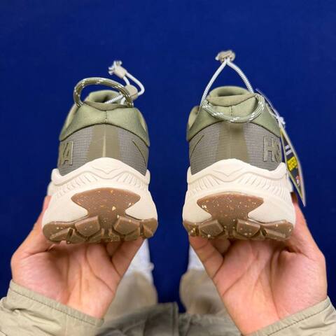 HOKA Transport GTX Olive Green Off White Brown Trail Shoe Trail Running Sneakers (BS-86832)