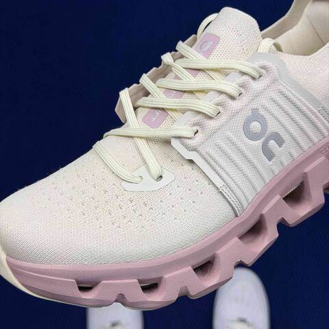 On Cloudswift 4 Ivory Light Pink White Running Shoe Running Sneakers (BS-86748)