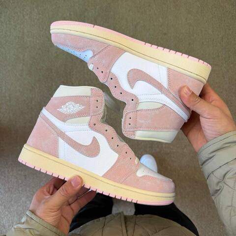 Jordan Air Jordan 1 High OG FD2596-600 White Pink Sail Cream EU 41 Basketball Shoe - Men's (BS-87218)