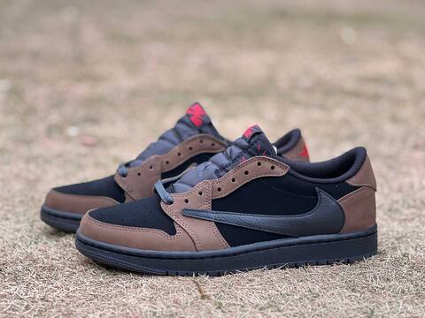 Jordan Air Jordan 1 Low OG SP IB7109 005 Travis Scott Black Grey Brown USA 8 5 EU 42 UK 7 5 26 5 Cm Sneaker - Men's (BS-87204)