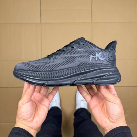 HOKA Clifton 9 Black Running Shoe Running Sneakers (BS-86881)
