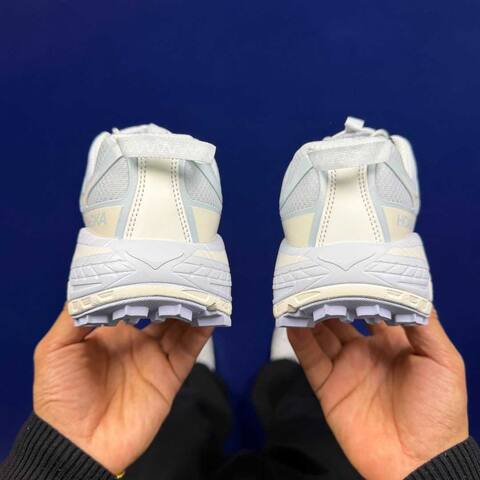 HOKA Mafate Three 2 White Cream Off White Trail Shoe Trail Running Sneakers (BS-86810)
