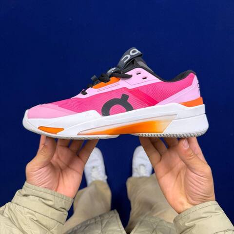 On Running The Roger Pro 7 MF30103606 Pink Orange Black White Tennis Shoe Casual Sneakers (BS-86755)