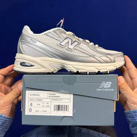 New Balance 740 U740GC2 Silver Off White Navy USA 8 UK 7 5 EUR 41 5 Training Shoe - Men's (BS-87088)