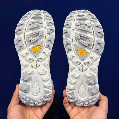 HOKA Mafate Three 2 Black White Cream Trail Shoe Trail Running Sneakers (BS-86808)