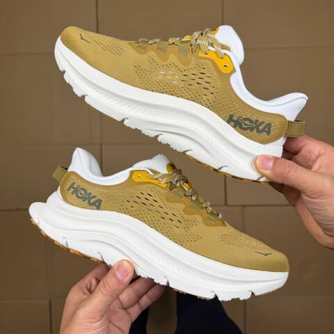 HOKA Kawana 2 Khaki White Yellow Running Shoe Running Sneakers (BS-86916)