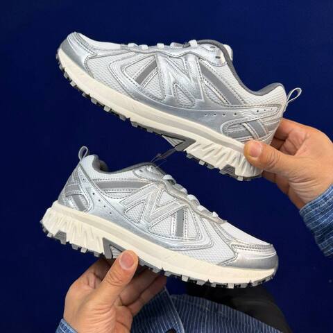 New Balance 410 V5 MT410KM5 White Silver Cream Grey EU 38 Trail Shoe - Women's (BS-87112)