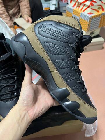 Jordan Air Jordan 9 Retro HV4794-030 Black True Red Light Olive US 10 5 EUR 44 5 Basketball Shoe - Men's (BS-87315)