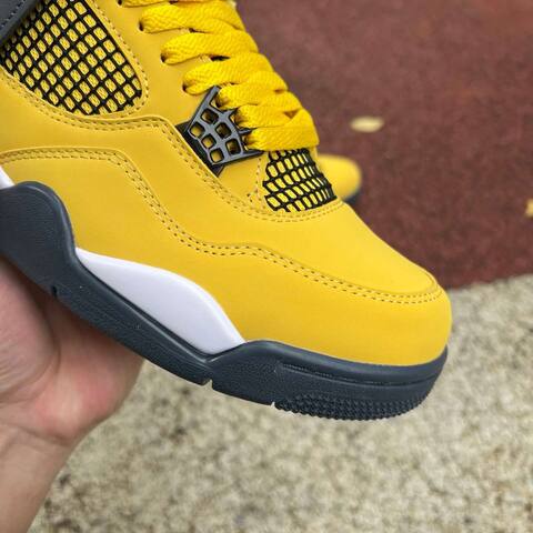 Jordan Air Jordan 4 Retro CT8527 700 Tour Yellow Dark Blue Grey White Black US 8 UK 7 EUR 41 Basketball Shoe - Men's (BS-87251)