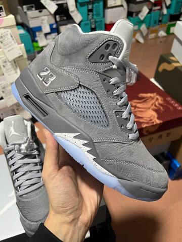 Jordan Air Jordan 5 Retro DD0587 002 Light Graphite White Wolf Grey EU 41 Basketball Shoe - Men's (BS-87290)