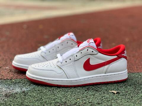 Jordan Air Jordan 1 Retro Low OG CZ0790 161 White University Red US 8 5 UK 7 5 BR 40 EUR 42 26 5 Cm Sneaker - Men's (BS-87212)