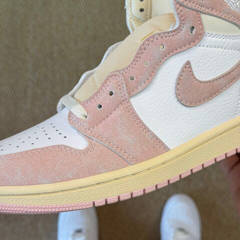 Jordan Air Jordan 1 High OG FD2596-600 White Pink Sail Cream EU 41 Basketball Shoe - Men's (BS-87218)
