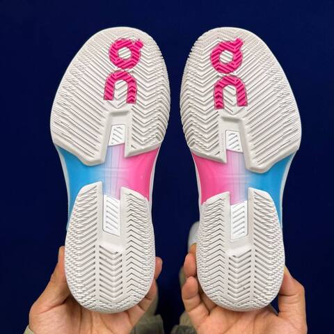 On The Roger Pro White Pink Blue Tennis Shoe Casual Sneakers BS-86754