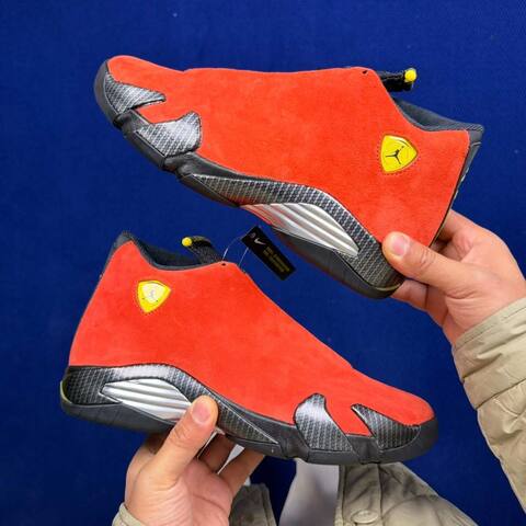 Jordan Air Jordan 14 Retro IF5015-600 Challenge Red Black Yellow Silver EU 42 5 Basketball Shoe - Men's (BS-87326)