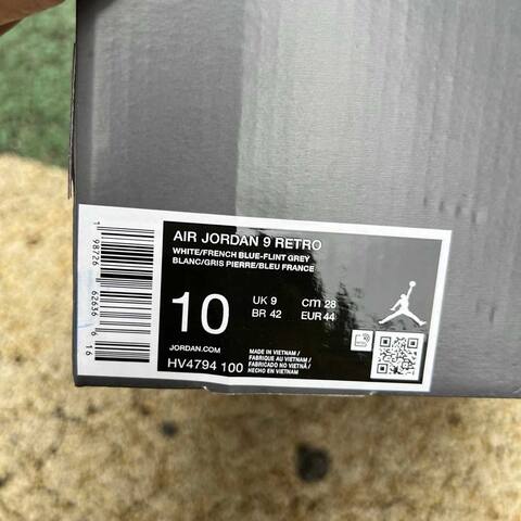 Jordan Air Jordan 9 Retro HV4794 100 White French Blue Flint Grey EU 44 Basketball Shoe - Men's (BS-87316)