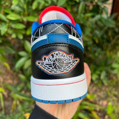 Jordan Air Jordan 1 Low SE FV3622 141 White Industrial Blue Black Red EU 41 Sneaker - Men's (BS-87173)