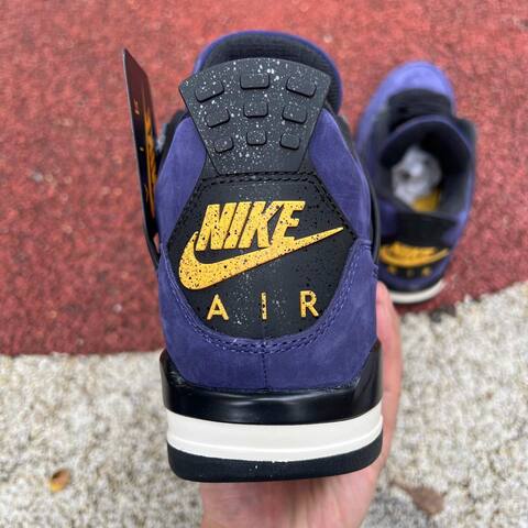 Jordan Air Jordan 4 Retro FV5029 500 Imperial Purple Black Grey Yellow US 8 UK 7 EUR 41 Basketball Shoe - Men's (BS-87259)