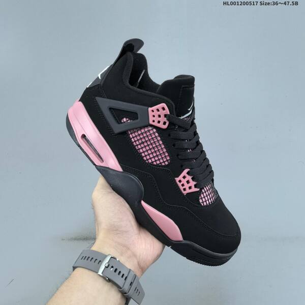 Jordan Air Jordan 4 Black/Pink Thunder 36~47.5 basketball