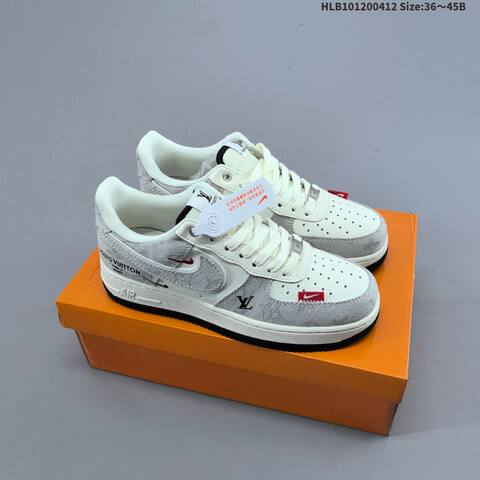 Nike Air Force 1 07 LV8 Light Grey Off White Red Black EU 36 45 Skate Shoe EU 36-45 - Unisex (BS-60803)