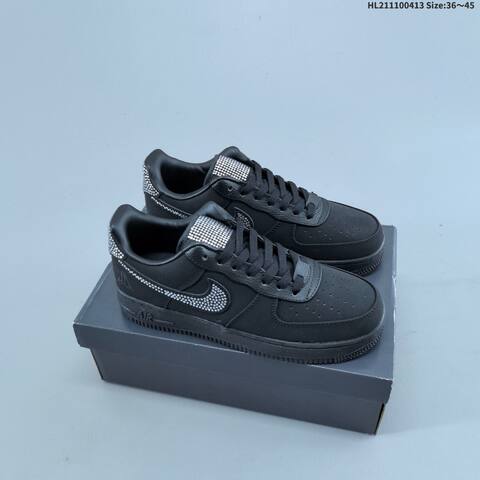Nike Air Force 1 07 Black Silver EU 36-45 Sneaker - Unisex (BS-60783)