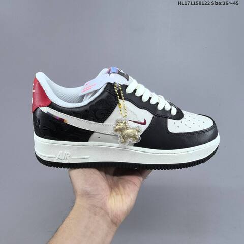 Nike Air Force 1 07 Low White Black Red EU 36-45 Sneaker - Unisex (BS-61831)