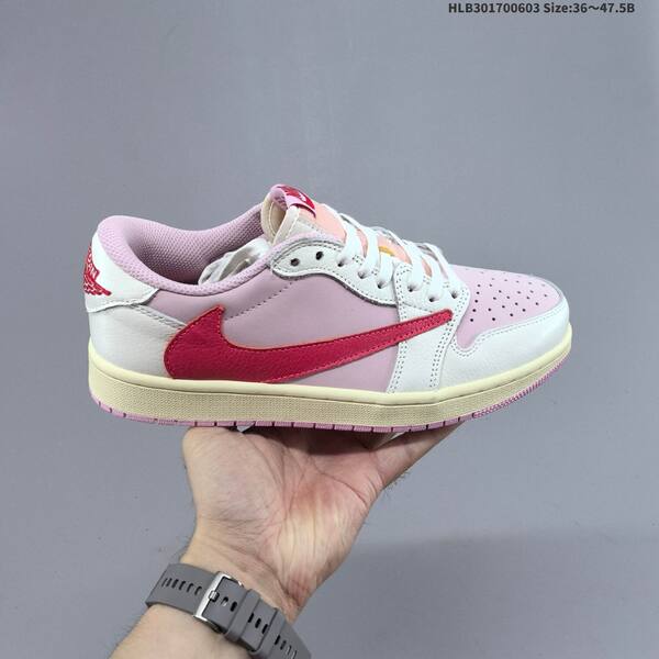 Nike Air Jordan 1 Low x Travis Scott white/pink/cream/pastel 36~47.5 lifestyle