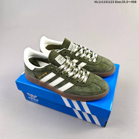 Adidas Handball Spezial Dark Green Off White Brown EU 35 5-45 Skate Shoe - Unisex (BS-65520)