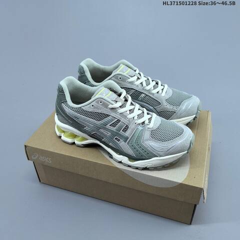 ASICS GEL-KAYANO 14 Silver Black Cream EU 36-46 5 Running Shoe Running Sneakers - Unisex (BS-69118)
