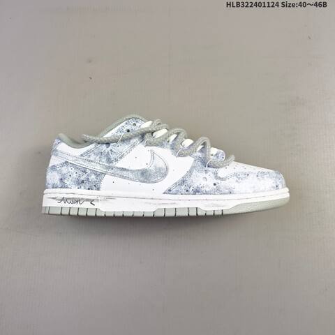 Nike SB Dunk Low Retro DIY White Light Grey Blue EU 40-46 Skate Shoe - Men's (BS-63139)