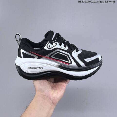 Nike Vomero Plus ReactX Air Zoom Black Silver White Red EU 35 5-46 Running Shoe - Unisex (BS-62281)