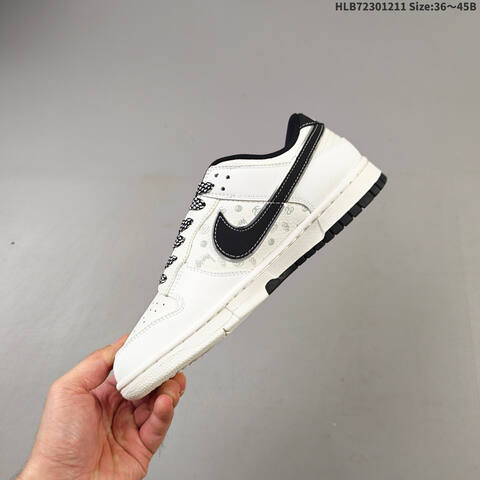 Nike Dunk Low Retro DIY Off White Black EU 36-45 Skate Shoe - Unisex (BS-62764)