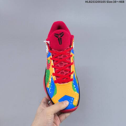 Nike Kobe 6 Red Yellow Blue Green Black EU 38-46 Basketball Shoe - Unisex (BS-62226)