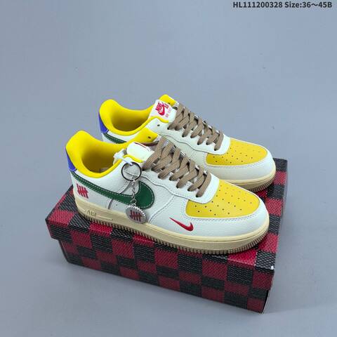 Nike Air Force 1 07 Off White Yellow Green Red Blue EU 36 45 Sneaker EU 36-45 - Unisex (BS-61076)